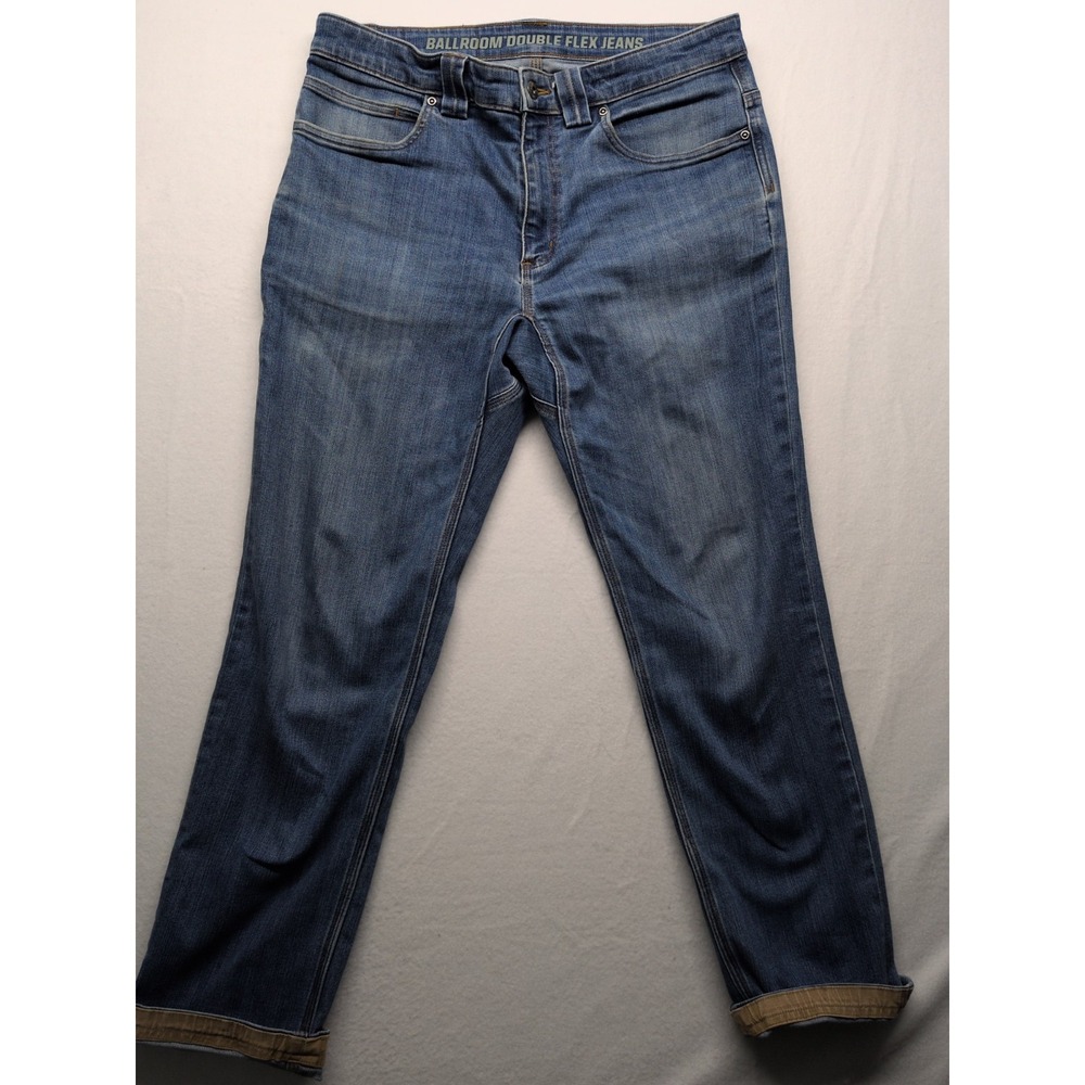 Duluth Trading Co Jeans Mens 34x30 Blue Double Flex Ballroom Jean Work Wear